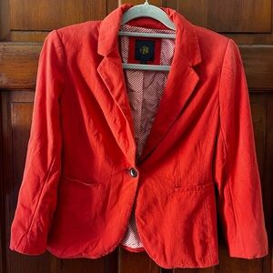 Vintage OBR Coral Red Blazer Size XS – Single-Button Jacket, Business Casual